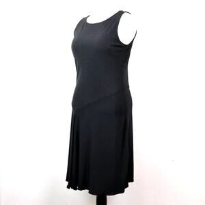 Vintage Ann Taylor LOFT Size 14 Dress Asymmetrical Waistline Black